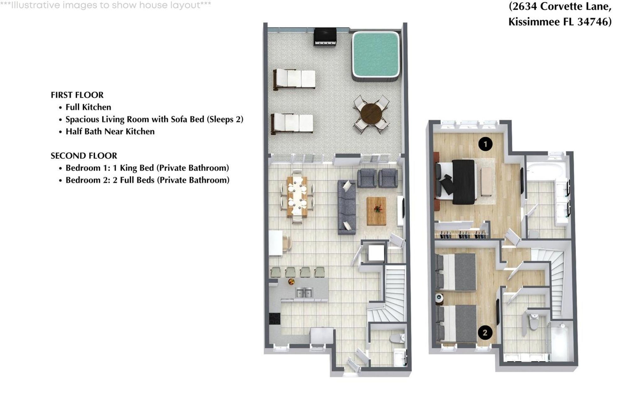 Holiday home 2 Bedrooms - 2,5 Bathrooms - Regal Oaks 2634 Cl Orlando
